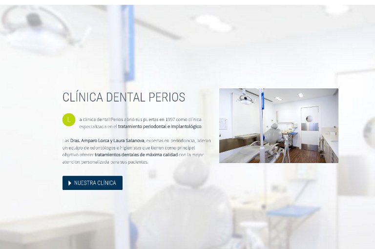 Página web Clínica Dental Perios en Valencia